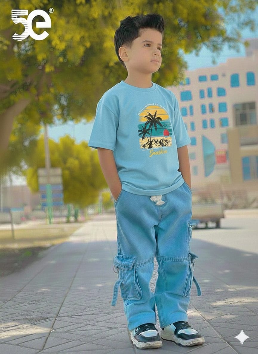 Boys Denim Pant and T-Shirt set